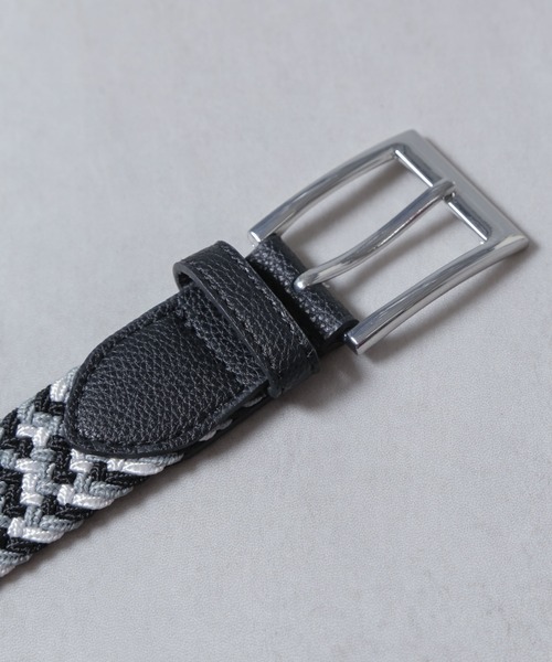 NANO universe（ナノユニバース）の「ゴムメッシュベルト（ベルト・メンズ・ブラック/レッド/ネイビー・FREE）」の4枚目の写真