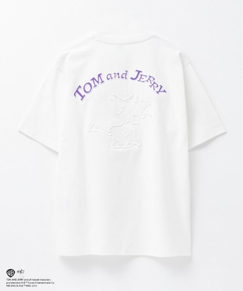 Tom＆Jerry（トムアンドジェリー）の「【Tom&Jerry /トムとジェリー 】バックエンボス デビルジェリーTシャツ（Tシャツ/カットソー・メンズ・オフホワイト/ブラック・M/L/XL）」の3枚目の写真