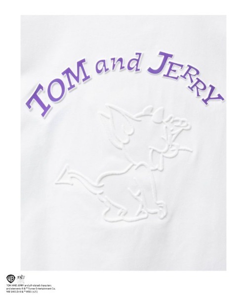 Tom＆Jerry（トムアンドジェリー）の「【Tom&Jerry /トムとジェリー 】バックエンボス デビルジェリーTシャツ（Tシャツ/カットソー・メンズ・オフホワイト/ブラック・M/L/XL）」の5枚目の写真