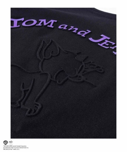 Tom＆Jerry（トムアンドジェリー）の「【Tom&Jerry /トムとジェリー 】バックエンボス デビルジェリーTシャツ（Tシャツ/カットソー・メンズ・オフホワイト/ブラック・M/L/XL）」の11枚目の写真