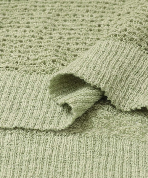 SENSE OF PLACE by URBAN RESEARCH(センスオブプレイスバイアーバンリサーチ)の「『ユニセックス』『洗濯可』シアーVネックカーディガン(カーディガン/ボレロ・メンズ・ブラック/ミント/レッド・MEDIUM/LARGE)」の10枚目の写真