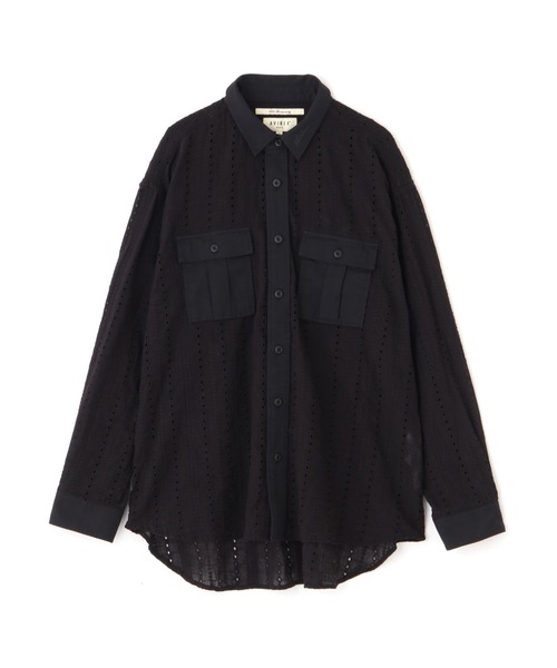 AVIREX(アヴィレックス)の「《WEB LIMITED Belle LINE》LACE SHIRT/レースシャツ(シャツ/ブラウス・レディース・オリーブ/ブラック・M/S)」の21枚目の写真