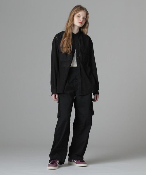 AVIREX(アヴィレックス)の「《WEB LIMITED Belle LINE》LACE SHIRT/レースシャツ(シャツ/ブラウス・レディース・オリーブ/ブラック・M/S)」の20枚目の写真