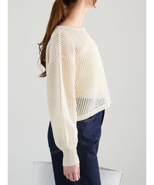 Te chichi（テチチ）の「【宮本茉由着用】スパンコールメッシュニット（ニット/セーター・レディース・ベージュ/ミント/オフホワイト・F）」の17枚目の写真
