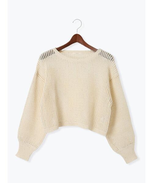 Te chichi（テチチ）の「【宮本茉由着用】スパンコールメッシュニット（ニット/セーター・レディース・ベージュ/ミント/オフホワイト・F）」の20枚目の写真