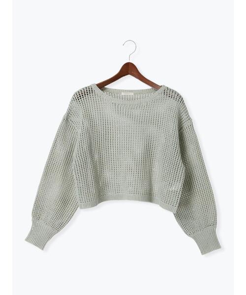 Te chichi（テチチ）の「【宮本茉由着用】スパンコールメッシュニット（ニット/セーター・レディース・ベージュ/ミント/オフホワイト・F）」の21枚目の写真