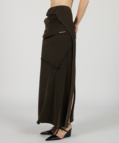 [25SS新]★BOHEMSEO★UNBALANCED DRAPE SKIRT★ドレープスカート 25SS新]☆BOHEMSEO☆UNBALANCED DRAPE SKIRT☆ドレープスカート