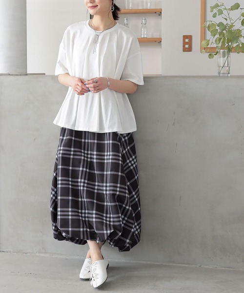 n.k atelier チェック バルーンスカート n.k atelier チェックバルーンスカート