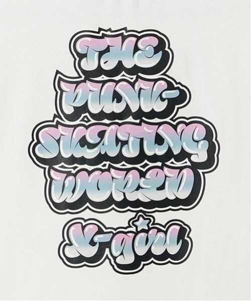 X-girl Stages（エックスガールステージス）の「グラフィティロゴメッシュ切替Tワンピース（ワンピース・キッズ・ライトブルー/ブラック/オフホワイト・130cm/140cm/120cm/100cm/110cm/90cm/80ｃｍ）」の13枚目の写真