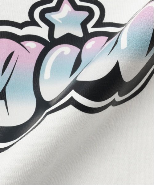 X-girl Stages（エックスガールステージス）の「グラフィティロゴメッシュ切替Tワンピース（ワンピース・キッズ・ライトブルー/ブラック/オフホワイト・130cm/140cm/120cm/100cm/110cm/90cm/80ｃｍ）」の14枚目の写真