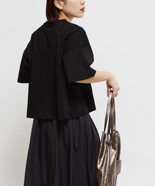 CONVERSE TOKYO(コンバーストウキョウ)の「LOGO EMBROIDERY OVERSIZED TEE(Tシャツ/カットソー・レディース・ピンク/ホワイト/ブラック・FREE)」の9枚目の写真