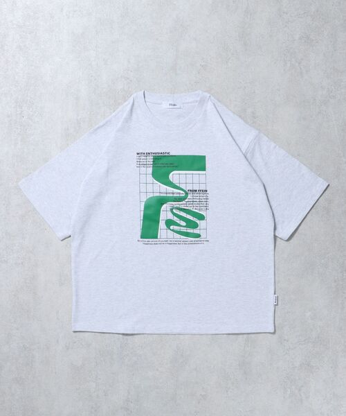 FFEIN（フェイン）の「【FFEIN（フェイン）】アートデザインショート丈Tシャツ / Tシャツ 短丈 クルーネック 半袖（Tシャツ/カットソー・メンズ・ブラック/ホワイト/アッシュグレー/レッド・SMALL/MEDIUM/LARGE）」の5枚目の写真