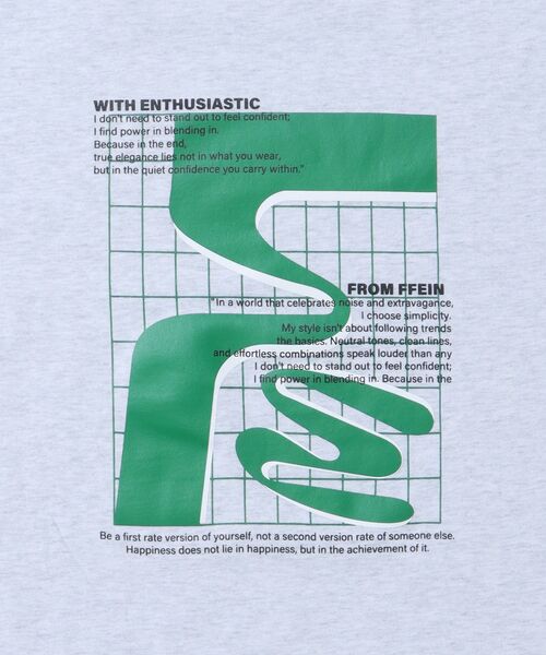 FFEIN（フェイン）の「【FFEIN（フェイン）】アートデザインショート丈Tシャツ / Tシャツ 短丈 クルーネック 半袖（Tシャツ/カットソー・メンズ・ブラック/ホワイト/アッシュグレー/レッド・SMALL/MEDIUM/LARGE）」の7枚目の写真