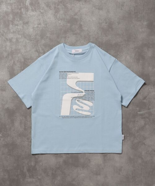 FFEIN（フェイン）の「【FFEIN（フェイン）】アートデザインショート丈Tシャツ / Tシャツ 短丈 クルーネック 半袖（Tシャツ/カットソー・メンズ・ブラック/ホワイト/アッシュグレー/レッド/モカ/ライトブルー・SMALL/MEDIUM/LARGE）」の11枚目の写真