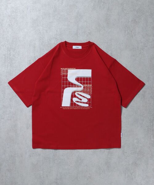 FFEIN(フェイン)の「【FFEIN(フェイン)】アートデザインショート丈Tシャツ / Tシャツ 短丈 クルーネック 半袖(Tシャツ/カットソー・メンズ・ブラック/ホワイト/アッシュグレー/レッド/モカ/ライトブルー・SMALL/MEDIUM/LARGE)」の18枚目の写真