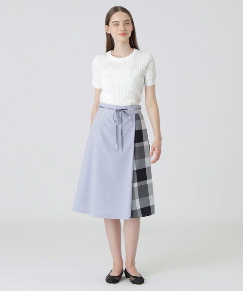 BLUE LABEL CRESTBRIDGE(ブルーレーベルクレストブリッジ)の「パーシャルチェックスカート(スカート・レディース・ブラック/ブルー/ベージュ系その他・38/36)」の12枚目の写真