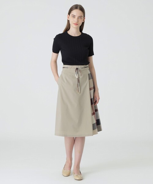 BLUE LABEL CRESTBRIDGE(ブルーレーベルクレストブリッジ)の「パーシャルチェックスカート(スカート・レディース・ブラック/ブルー/ベージュ系その他・38/36)」の19枚目の写真