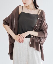 スクエアリブカップ付きキャミソール