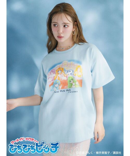 CALNAMUR（カルナムール）の「【ぴちぴちピッチコラボ】ぴちぴちピッチTシャツ（Tシャツ/カットソー・レディース・ホワイト/チャコールグレー/ブルー・FREE）」の16枚目の写真