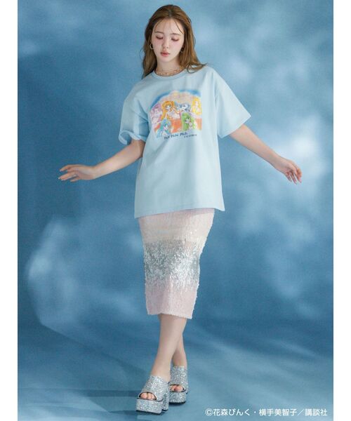 CALNAMUR（カルナムール）の「【ぴちぴちピッチコラボ】ぴちぴちピッチTシャツ（Tシャツ/カットソー・レディース・ホワイト/チャコールグレー/ブルー・FREE）」の18枚目の写真