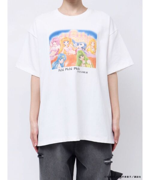 CALNAMUR（カルナムール）の「【ぴちぴちピッチコラボ】ぴちぴちピッチTシャツ（Tシャツ/カットソー・レディース・ホワイト/チャコールグレー/ブルー・FREE）」の11枚目の写真