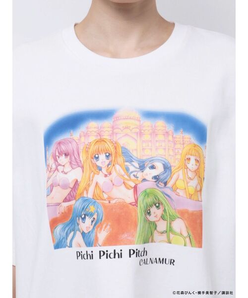 CALNAMUR（カルナムール）の「【ぴちぴちピッチコラボ】ぴちぴちピッチTシャツ（Tシャツ/カットソー・レディース・ホワイト/チャコールグレー/ブルー・FREE）」の14枚目の写真