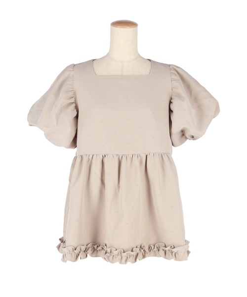 coca(coca)(コカ)の「【WEB限定セール】フロッキードットブラウス(シャツ/ブラウス・レディース・ベージュ/ブラック・M/L)」の17枚目の写真
