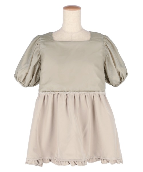 coca(coca)(コカ)の「【WEB限定セール】フロッキードットブラウス(シャツ/ブラウス・レディース・ベージュ/ブラック・M/L)」の13枚目の写真