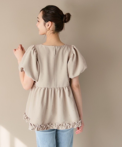 フロッキードットブラウス セール】フロッキードットブラウス（シャツ/ブラウス）｜coca