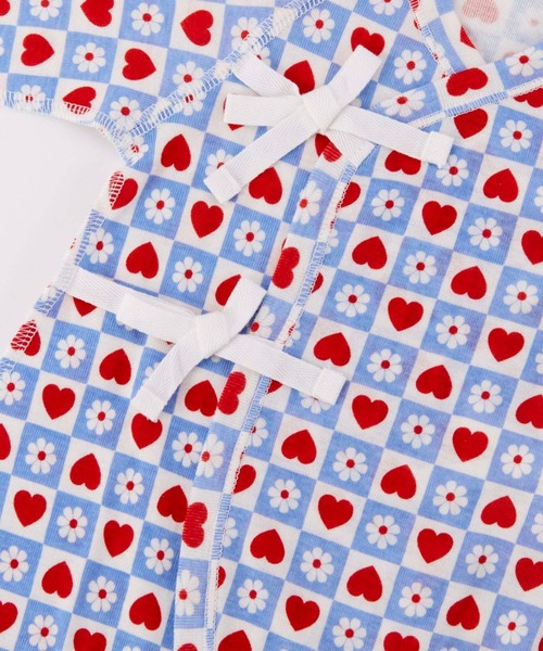 Ocean&Ground(オーシャン&グラウンド)の「コンビ肌着 Heart&Flower(肌着・キッズ・ブルー/ライトグリーン・60)」の10枚目の写真