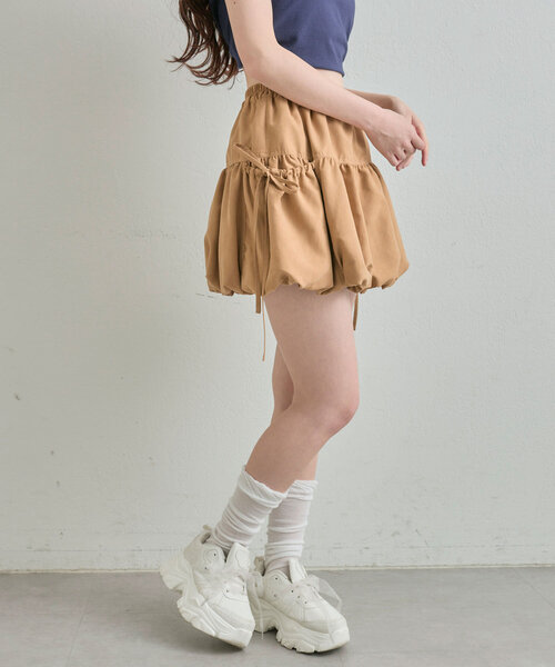 OLIVE des OLIVE（オリーブデオリーブ）の「リボンポケットバルーンスカート（スカート・レディース・ネイビー/キャメル/カーキ/オフホワイト・FREE）」の21枚目の写真