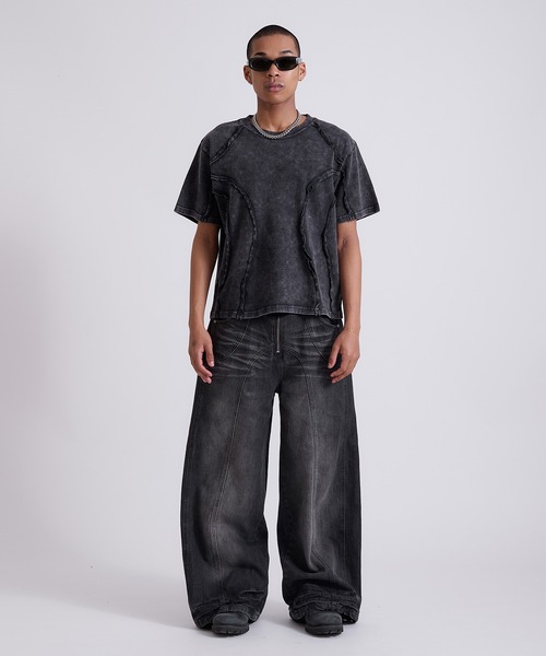 ANDER HUNK(アンダーハンク)の「Overdyed Inside-out T-shirt/オーバーダイインサイドアウトTシャツ(Tシャツ/カットソー・メンズ・グレー/レッド/ブラック・SMALL/MEDIUM/LARGE)」の12枚目の写真