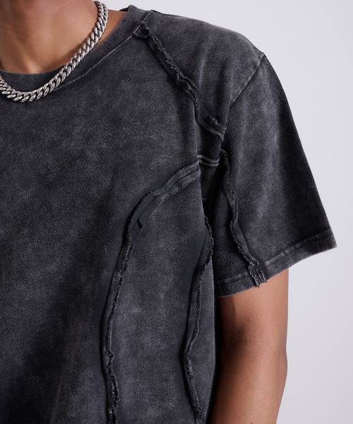 ANDER HUNK(アンダーハンク)の「Overdyed Inside-out T-shirt/オーバーダイインサイドアウトTシャツ(Tシャツ/カットソー・メンズ・グレー/レッド/ブラック・SMALL/MEDIUM/LARGE)」の4枚目の写真