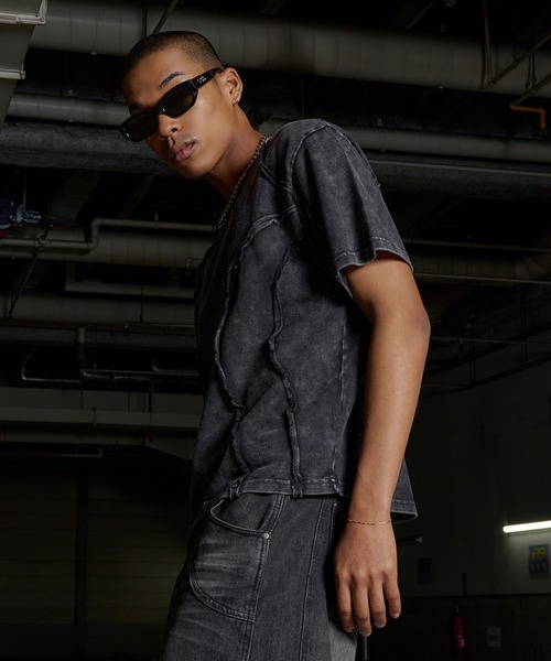ANDER HUNK(アンダーハンク)の「Overdyed Inside-out T-shirt/オーバーダイインサイドアウトTシャツ(Tシャツ/カットソー・メンズ・グレー/レッド/ブラック・SMALL/MEDIUM/LARGE)」の8枚目の写真