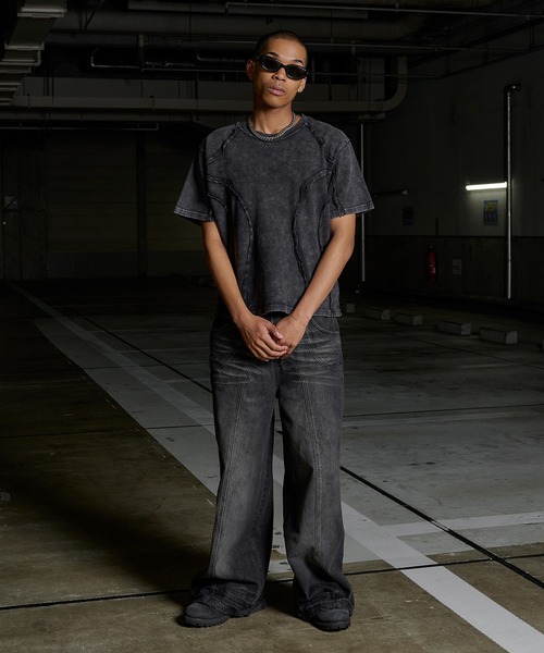ANDER HUNK(アンダーハンク)の「Overdyed Inside-out T-shirt/オーバーダイインサイドアウトTシャツ(Tシャツ/カットソー・メンズ・グレー/レッド/ブラック・SMALL/MEDIUM/LARGE)」の9枚目の写真