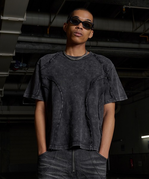 ANDER HUNK(アンダーハンク)の「Overdyed Inside-out T-shirt/オーバーダイインサイドアウトTシャツ(Tシャツ/カットソー・メンズ・グレー/レッド/ブラック・SMALL/MEDIUM/LARGE)」の10枚目の写真
