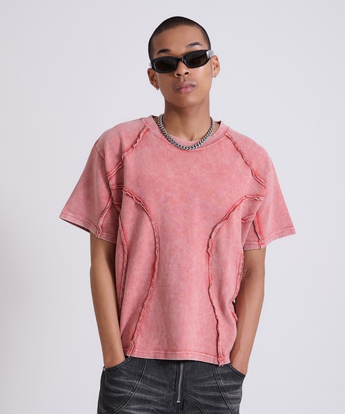 ANDER HUNK(アンダーハンク)の「Overdyed Inside-out T-shirt/オーバーダイインサイドアウトTシャツ(Tシャツ/カットソー・メンズ・グレー/レッド/ブラック・SMALL/MEDIUM/LARGE)」の15枚目の写真