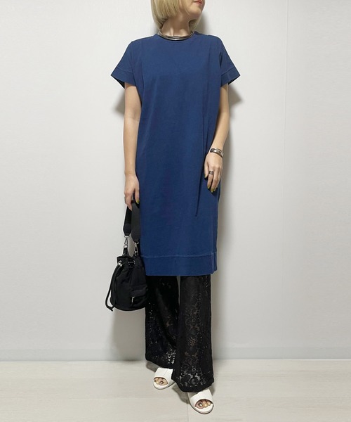 セール】【Fizz/フィズ】 インディゴ天竺サイドスリット