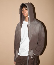 SUPERTHANKS（スーパーサンクス）の「オーバーダイ加工ジップアップパーカー/Sun faded Zip-Hoodie Sweat（パーカー）」