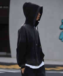 SUPERTHANKS | オーバーダイ加工ジップアップパーカー/Sun faded Zip-Hoodie Sweat(パーカー)