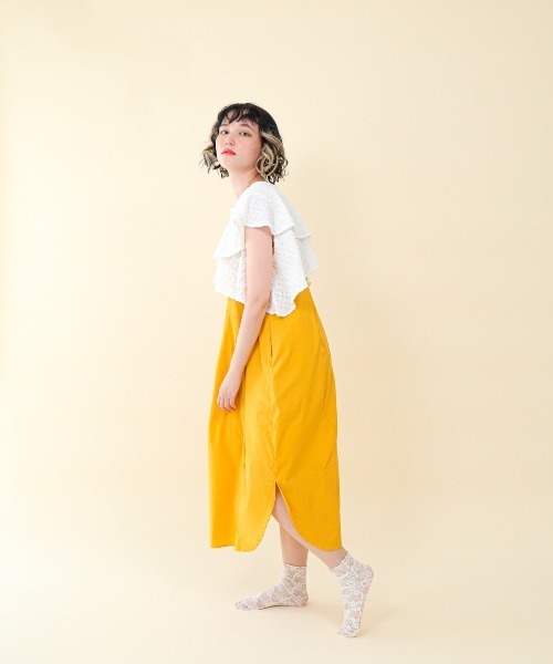 unica（ユニカ）の「カーデ付きウェーブラインワンピース ladies（ワンピース・レディース・ブラック/レッド/マスタード・F）」の8枚目の写真