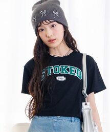 algy | サテンアップリケロゴ半袖T(Tシャツ/カットソー)