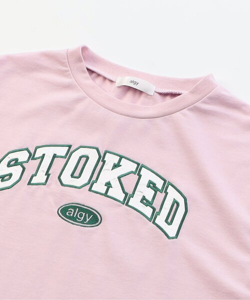 algy（アルジー）の「サテンアップリケロゴ半袖T（Tシャツ/カットソー・キッズ・ブラック/オフホワイト/ピンク・XX-SMALL/X-SMALL/MEDIUM/SMALL）」の10枚目の写真