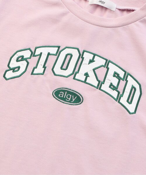 algy（アルジー）の「サテンアップリケロゴ半袖T（Tシャツ/カットソー・キッズ・ブラック/オフホワイト/ピンク・XX-SMALL/X-SMALL/MEDIUM/SMALL）」の11枚目の写真