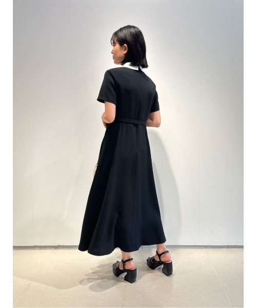 ★美品 ESTNATION エストネーション ブラック ひざ丈ワンピース S ESTNATION - 美品 ESTNATION エストネーション ワンピース