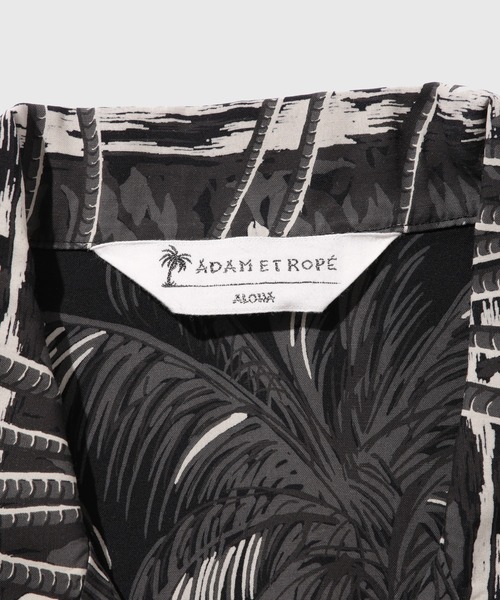 ADAM ET ROPE'（アダムエロペ）の「《BLACK/WHITE》ボックスシルエット プレミアム アロハ シャツ（シャツ/ブラウス・メンズ・ブラック系その他3/スミクロ・M/L）」の19枚目の写真