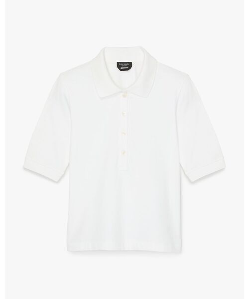 kate spade new york（ケイトスペード ニューヨーク）の「コットン ポロ シャツ（ポロシャツ・レディース・ホワイト・MEDIUM/SMALL/X-SMALL）」の2枚目の写真