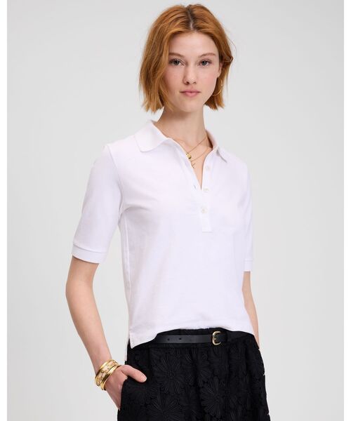 コットン ポロ シャツ（ポロシャツ）｜kate spade new york