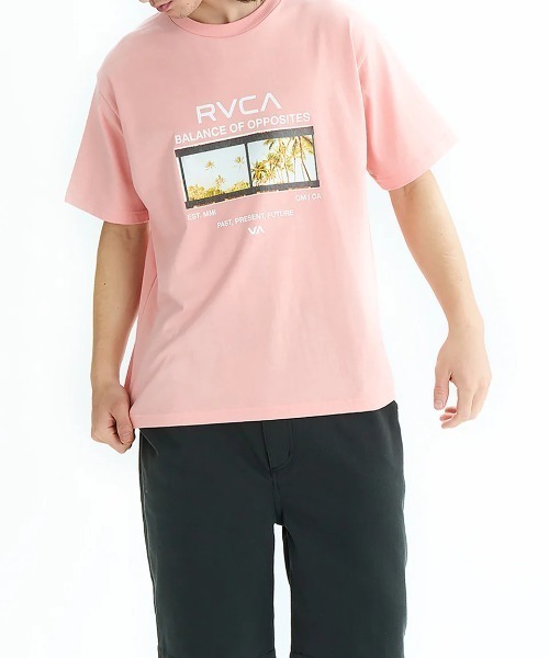 RVCA(ルーカ)の「RVCA メンズ CONACT SS Tシャツ 【2025年夏モデル】/ルーカフロントプリント半袖Tシャツ(Tシャツ/カットソー・メンズ・ブラック/ピンク系その他/ホワイト・SMALL/LARGE/X-LARGE/MEDIUM)」の11枚目の写真