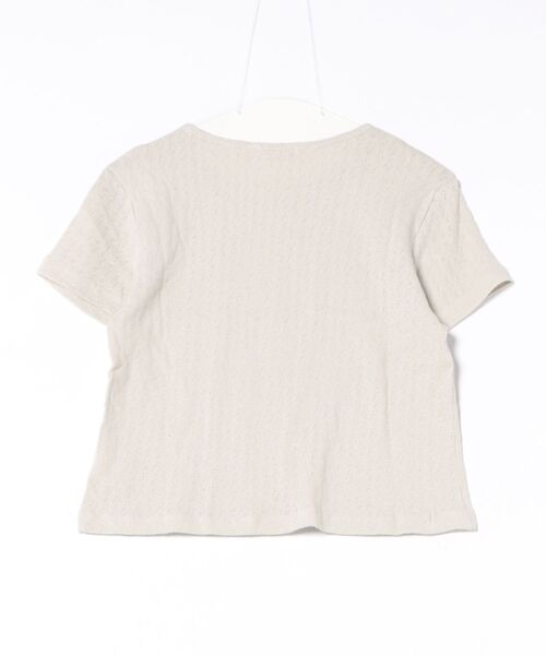mil(ミル)の「コットン 針抜きTシャツ(Tシャツ/カットソー・レディース・グリーン/オフホワイト/ブラック/ライトグレー・ONE SIZE)」の5枚目の写真